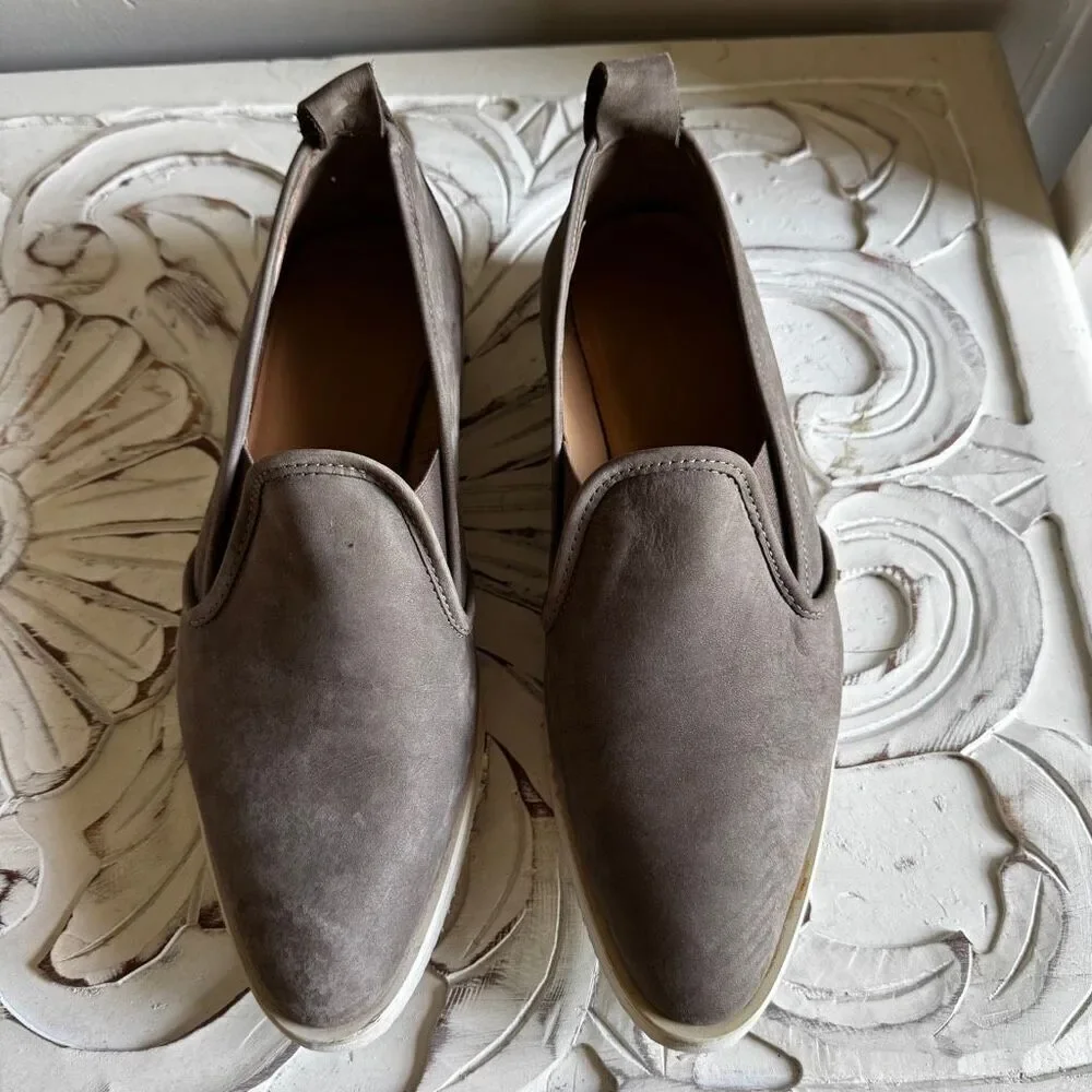 Everlane The Nubuck Street Shoe in Grey Taupe Women's Size 9.5 Leather